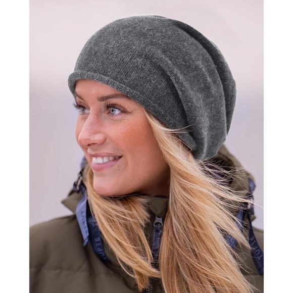 ?Furtalk Slouchy Beanies Women Grey Winter Soft Warm Knitting Skull Beanies main image 4